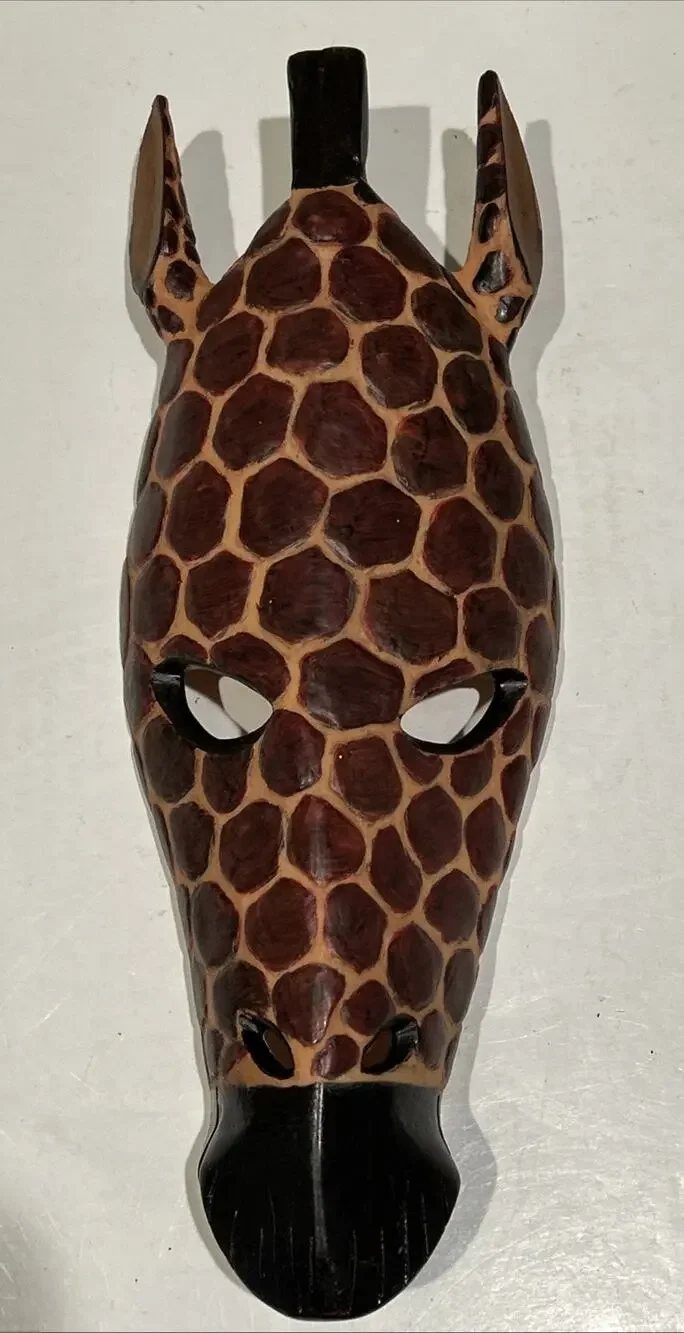 SAFARI AFRICAN GIRAFFE HEAD WALL MOUNT HOME DECOR